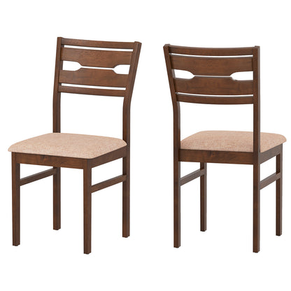 Rubber Wood Frame Dining Chair Set, 4 Padded Seats Dining Chairs at Gallery Canada
