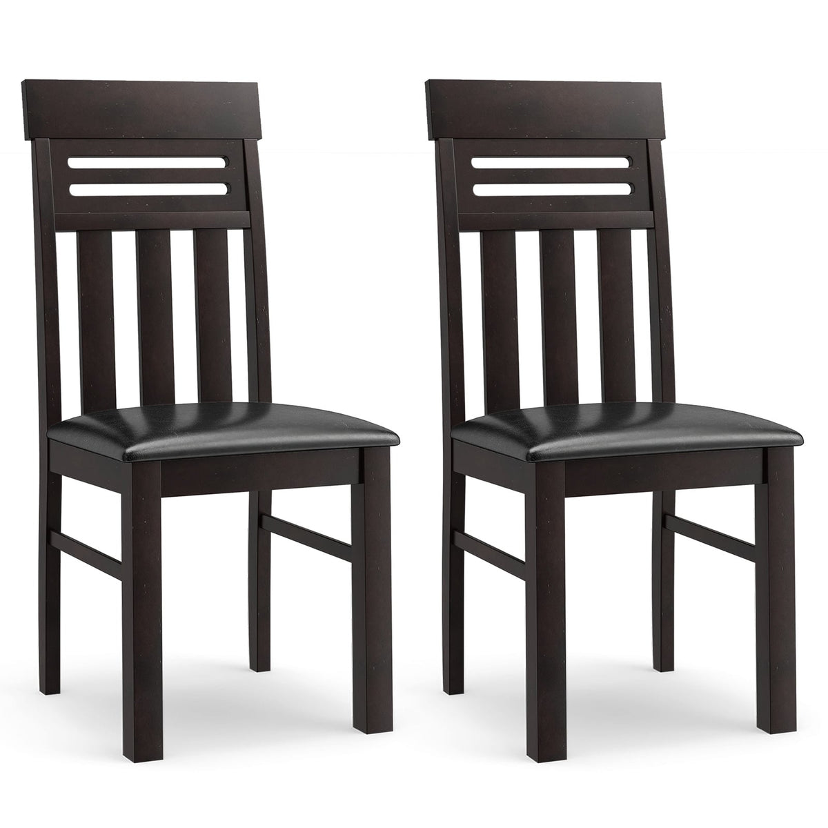 Dining Chairs High Back Dining Room Chairs Set of 2, Brown Dining Chairs Brown at Gallery Canada