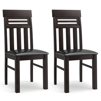 Dining Chairs High Back Dining Room Chairs Set of 2, Brown Dining Chairs Brown at Gallery Canada