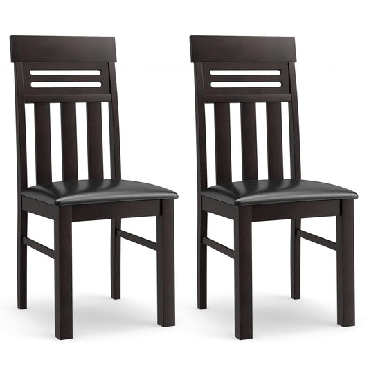 Dining Chairs High Back Dining Room Chairs Set of 2, Brown Dining Chairs Brown at Gallery Canada