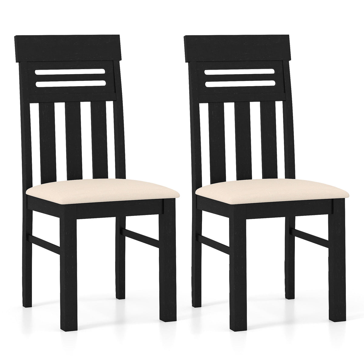 Dining Chairs High Back Dining Room Chairs Set of 2, Black Dining Chairs Black at Gallery Canada