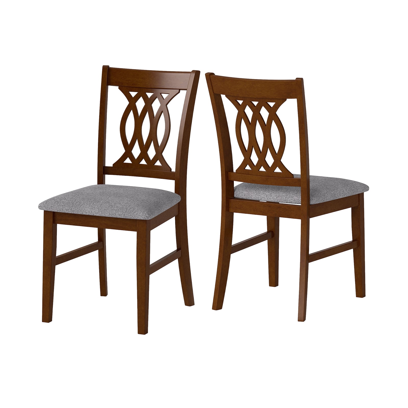 Set of 2 Dining Chairs with Padded Seat, Walnut Dining Chairs Walnut at Gallery Canada