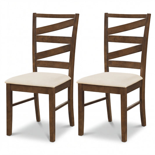 Dining Chairs Set Of 2, Rubber Wood Frames, Brown Dining Chairs Brown at Gallery Canada