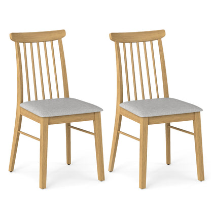 Fabric Upholstered Dining Chairs, Set of 2, Rubber Wood Frame, Natural Dining Chairs at Gallery Canada
