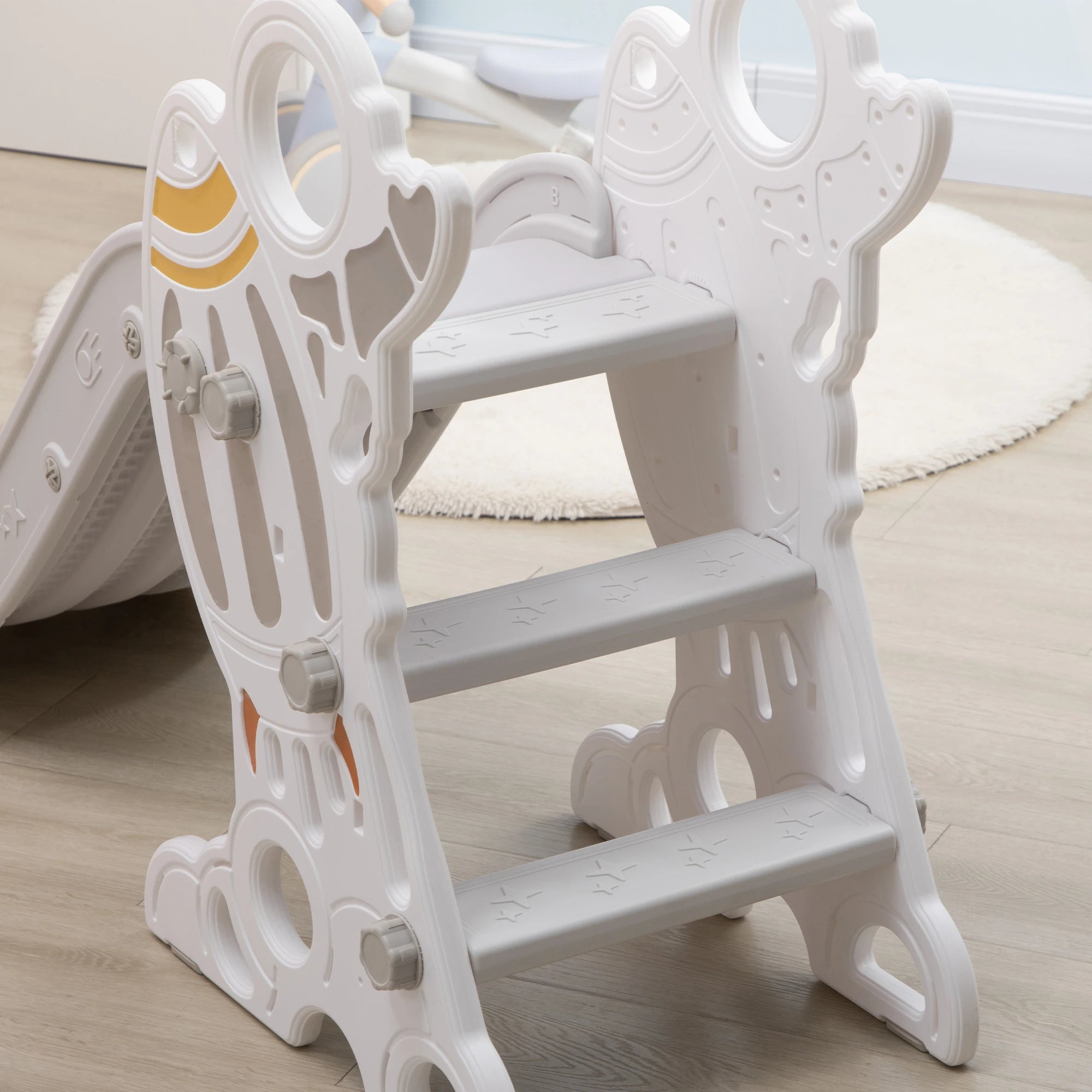 Toddler Slide Indoor, Space Theme Climber Playset, 1.5-3 Years, Grey Gym Sets & Swings at Gallery Canada