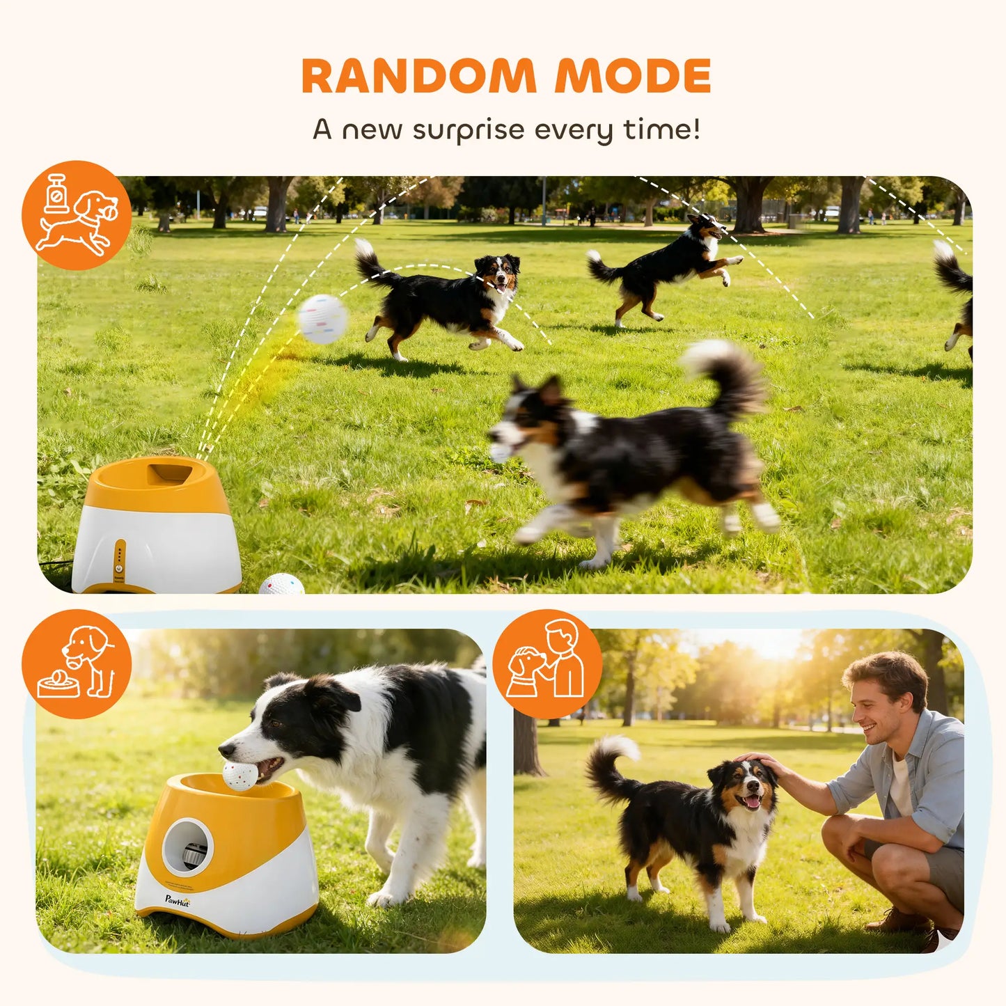 Automatic Dog Ball Launcher With 5 Etpu Balls, Orange Dog Agility Training Equipment at Gallery Canada