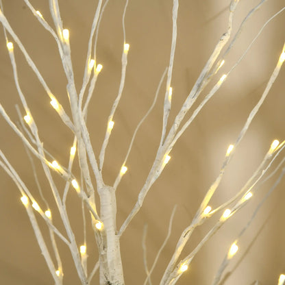 5 Ft Pre-Lit LED Artificial Birch Tree, Indoor Outdoor Use Artificial Tree at Gallery Canada