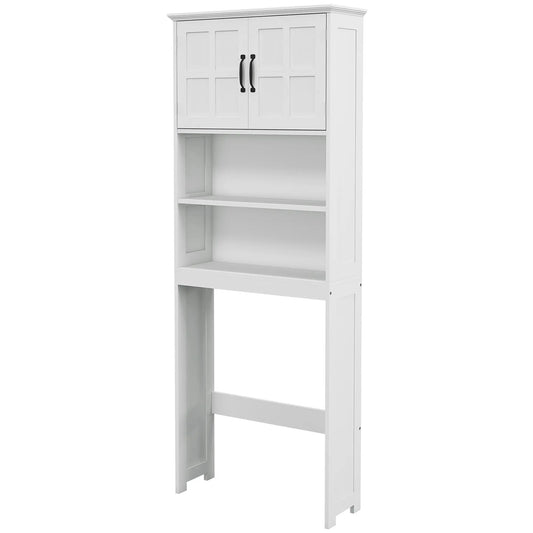 Over Toilet Storage, Bathroom Cabinet with Shelves, Double Door, White Over The Toilet Storage White at Gallery Canada