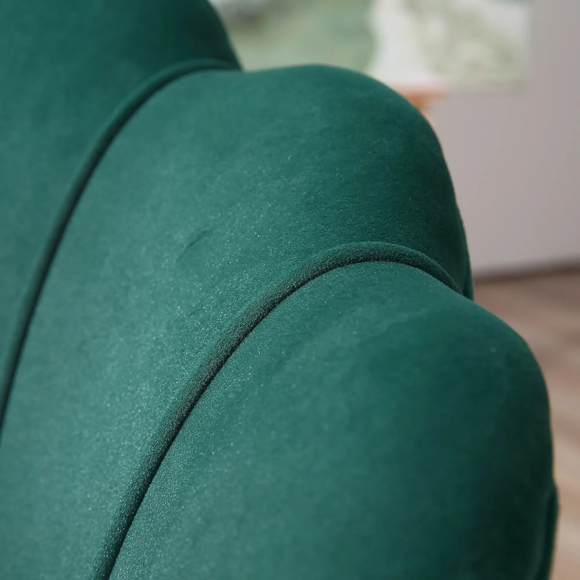 Modern Velvet Accent Chair, Gold Metal Legs, Dark Green Accent Chairs at Gallery Canada