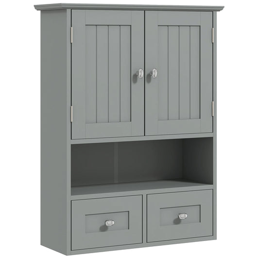 Bathroom Wall Cabinet, Medicine Cabinet, Over Toilet Storage, Grey Wall Mounted Cabinets Grey at Gallery Canada