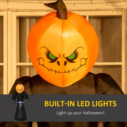 7ft Inflatable Halloween Pumpkin Reaper, LED Outdoor Yard Display Halloween Decorations at Gallery Canada