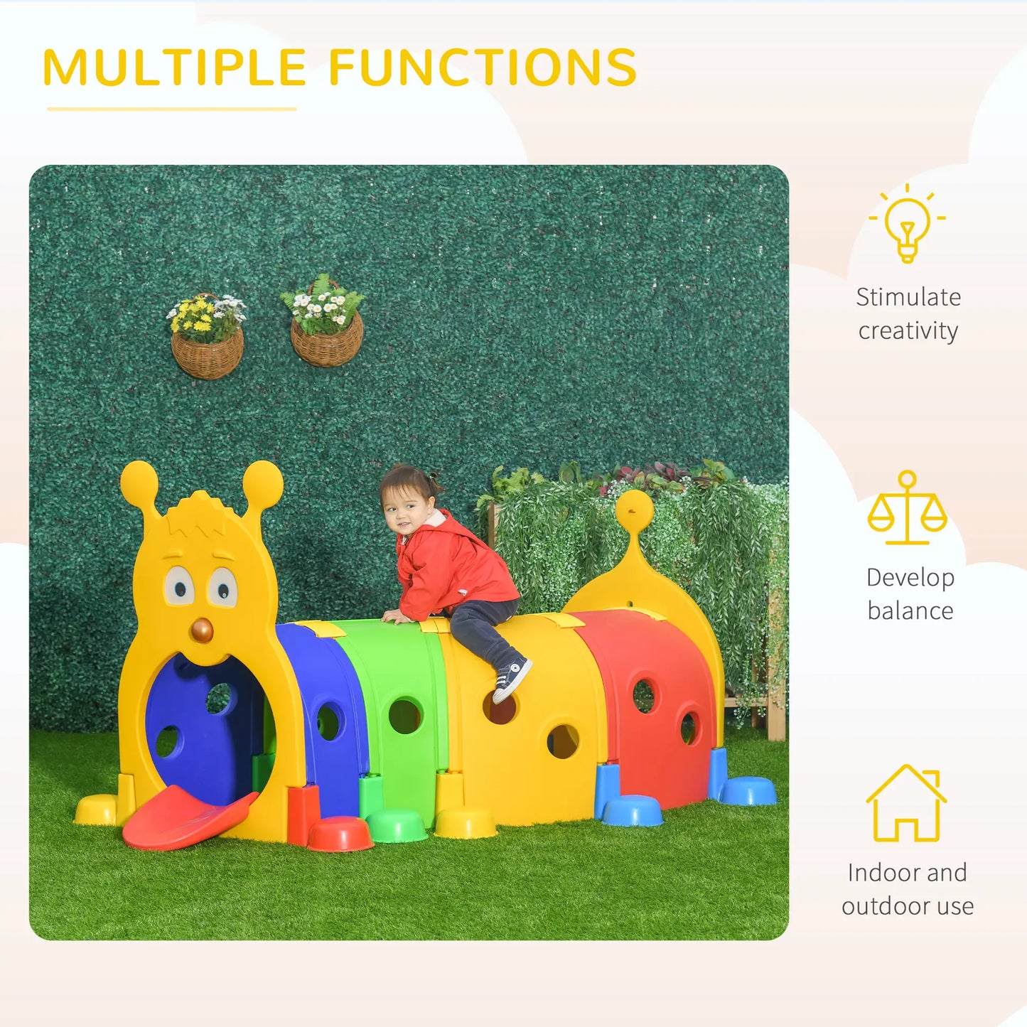 Lion Tunnel for Kids, 3-6 Years, Multicoloured Children's Play Tunnels at Gallery Canada
