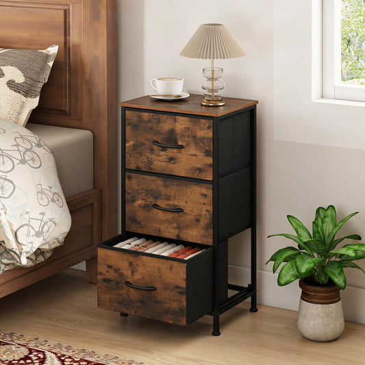 Fabric Dresser Nightstand, Brown Dressers & Chests Brown at Gallery Canada
