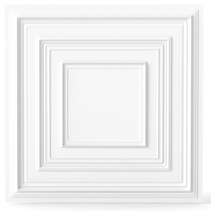 Drop Ceiling Tiles 24" x 24", PVC Panels 3D Patterns 12-Pack, White Decorative Accessories at Gallery Canada