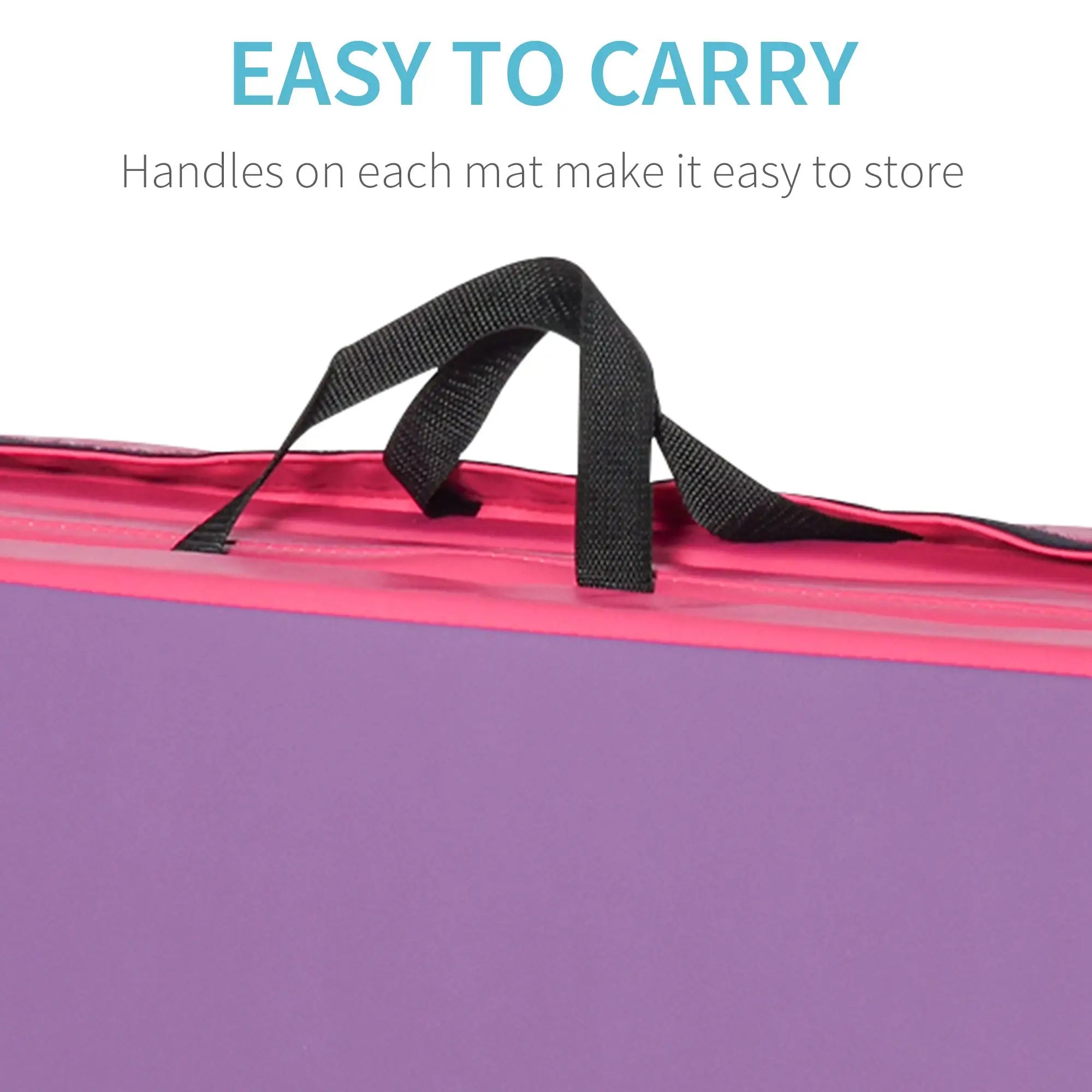 4'x10'x2'' Folding Tumbling Mat, Exercise Mat for Yoga, MMA, Pink and Purple Gymnastics Mats at Gallery Canada