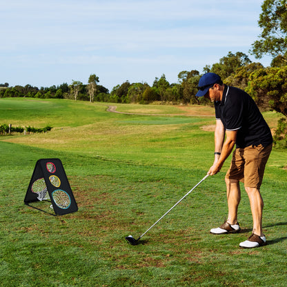 Dual-Sided Golf Chipping Net Triple Target Training System with 5 Target Holes Golf at Gallery Canada