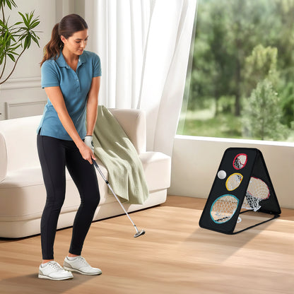 Dual-Sided Golf Chipping Net Triple Target Training System with 5 Target Holes Golf at Gallery Canada