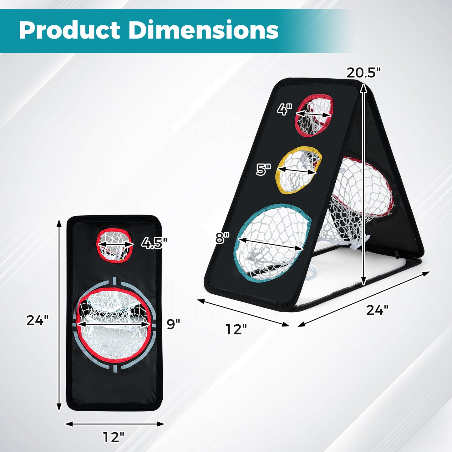 Dual-Sided Golf Chipping Net Triple Target Training System with 5 Target Holes Golf at Gallery Canada