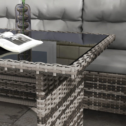 6Pc Rattan Outdoor Sofa Set w/ Dining Table, Grey Patio Furniture Sets at Gallery Canada