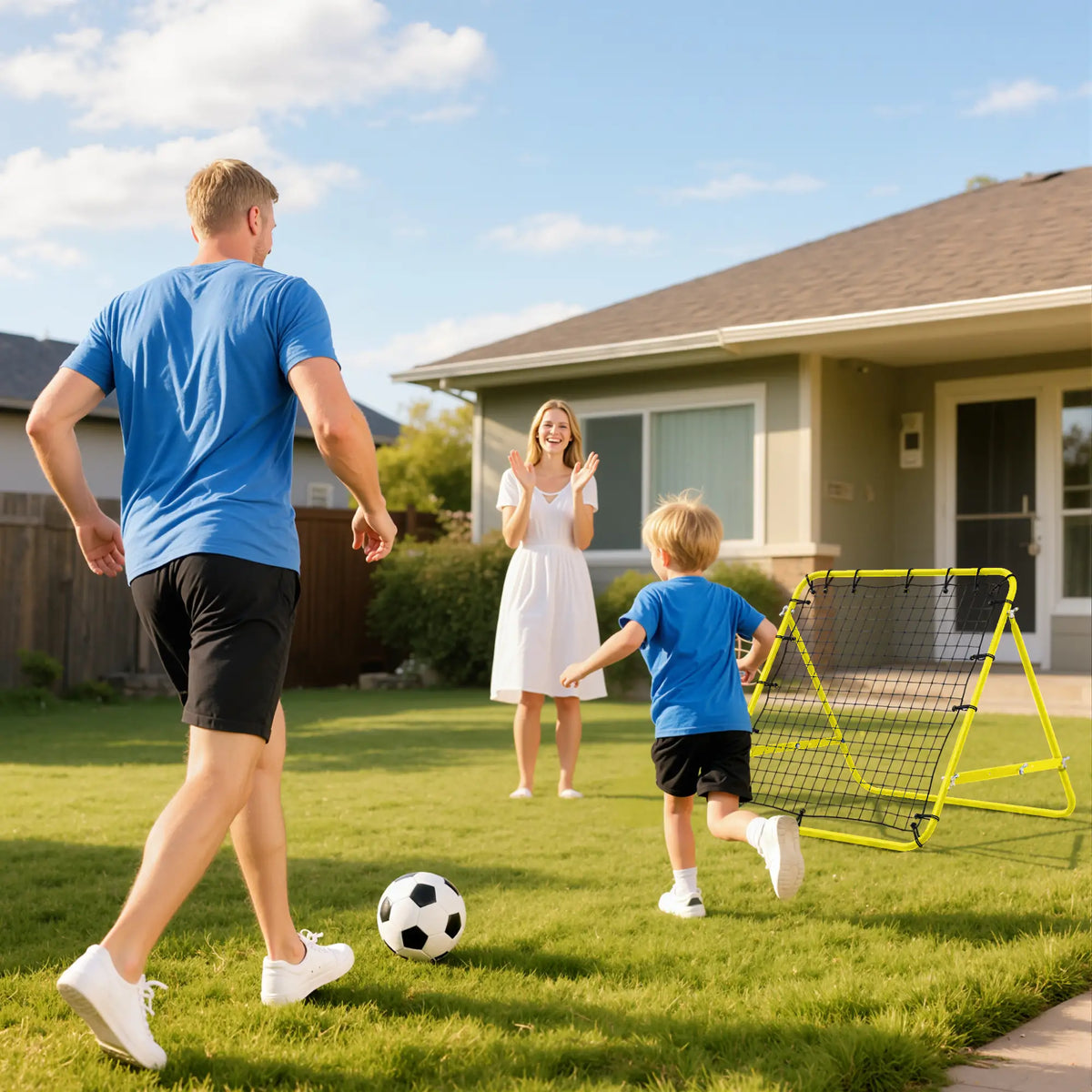 Volleyball Rebounder Net, Football Training Aid, Kickback Target, Yellow Soccer at Gallery Canada