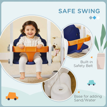 6-In-1 Baby Swing Playset, Indoor Slide Swing Set, Orange Gym Sets & Swings at Gallery Canada