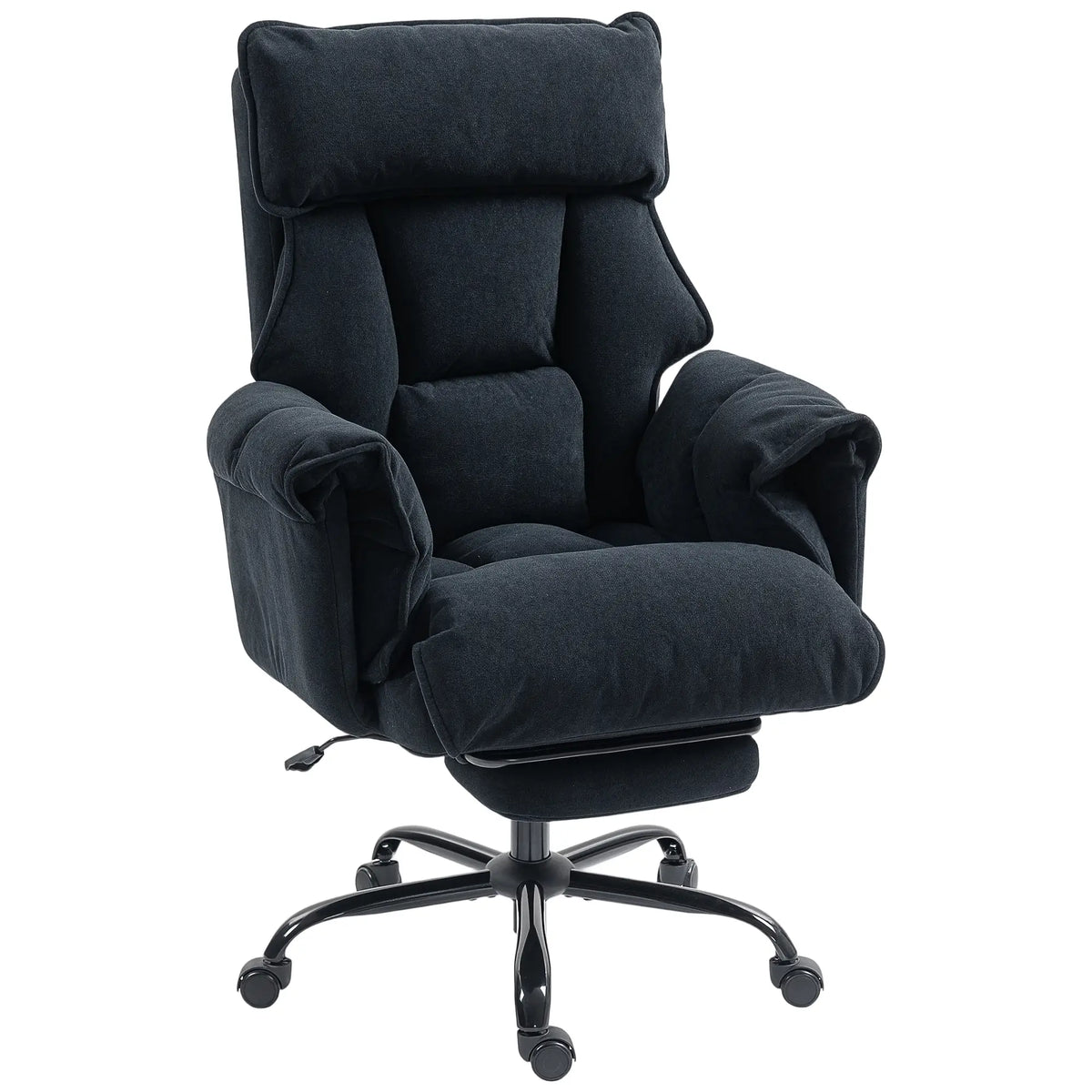 Ergonomic Desk Chair with Footrest, Adjustable Backrest, Lumbar Support, Black Executive & Manager Chairs at Gallery Canada