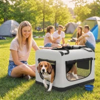 Soft-Sided Pet Carrier Bag, Portable Travel, Light Grey Dog Bike Trailers & Strollers at Gallery Canada