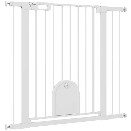 30"-41" Extra Wide Pet Gate, 35"H, Small Door, White Houses, Kennels & Pens White at Gallery Canada