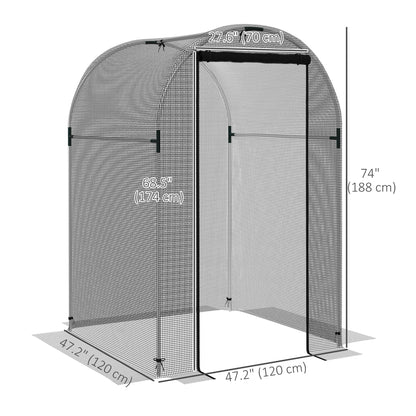 Galvanized Steel Crop Cage, Plant Protection Tent, 4' x 4', Black Walk In Greenhouses at Gallery Canada