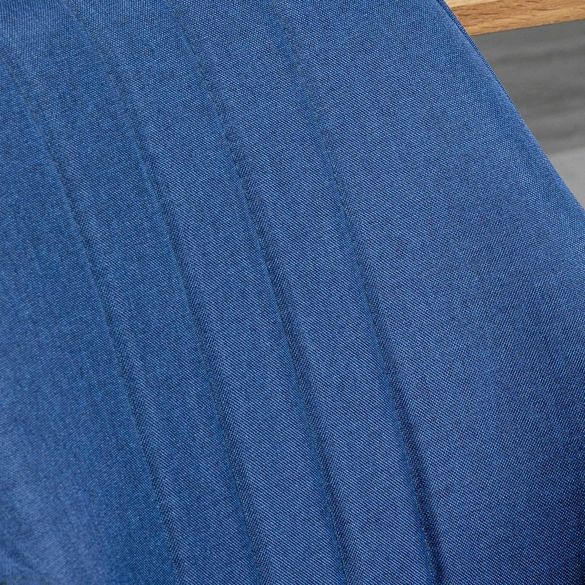Dining Chairs Set of 2, Upholstered Linen Fabric, Metal Legs, Dark Blue