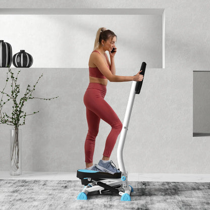 Twist Stepper, Adjustable Resistance, LCD Screen, White & Blue Exercise & Stationary Bikes at Gallery Canada