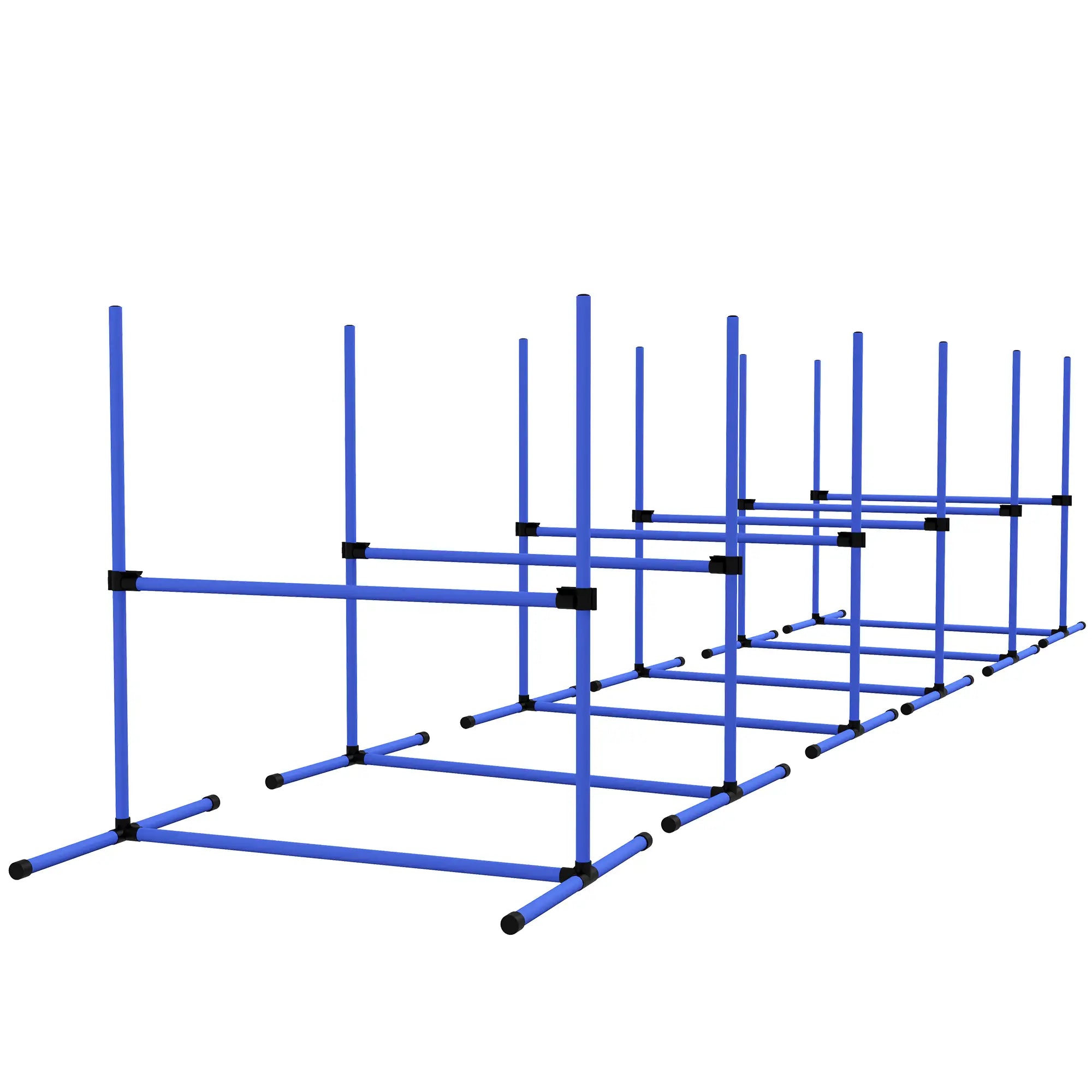 Set of 6 Dog Agility Training Jump Bars, Adjustable, Blue Dog Agility Training Equipment Blue at Gallery Canada