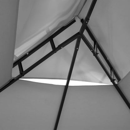 10' X 13' Patio Gazebo 2-Tiers Canopy With Curtains, Dark Grey Gazebos at Gallery Canada