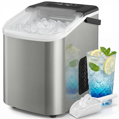 Portable Ice Maker, Self-Cleaning, 2 Bullet Ice Sizes, Silver Small Kitchen Appliances at Gallery Canada