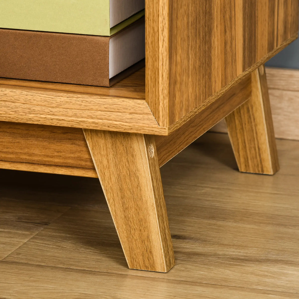 Walnut Brown Nightstand With Drawer & Shelf, Bedroom Side Table, Brown Bedside Tables at Gallery Canada
