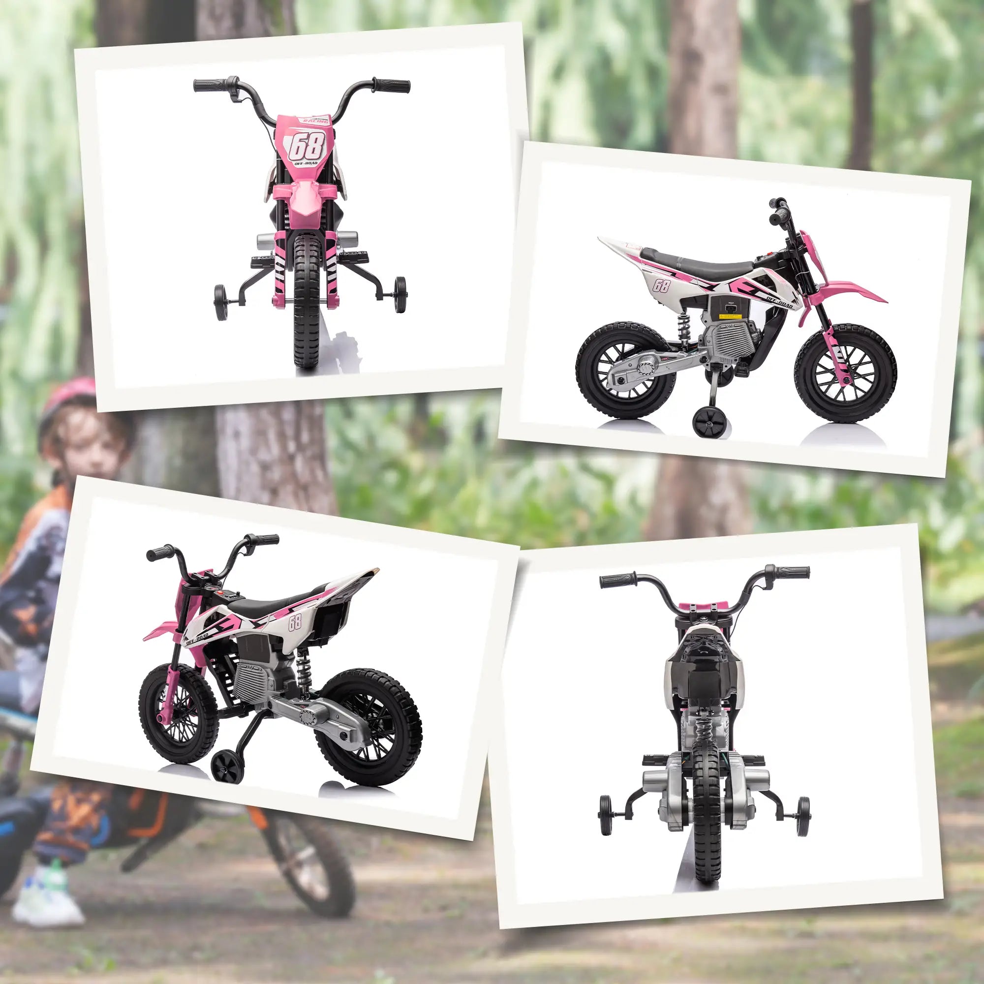 12V Kids Dirt Bike, Electric Motorcycle, Pink Electric Motorcycles at Gallery Canada