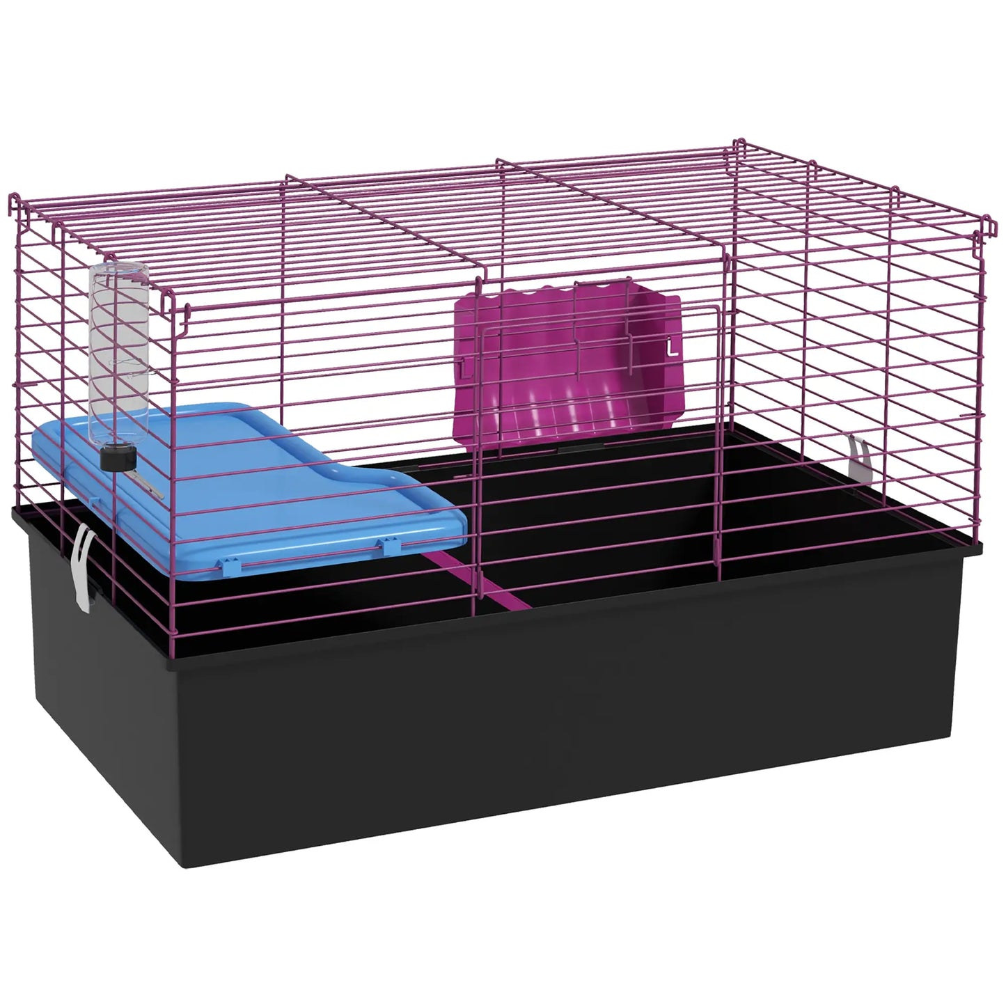 18.5" Small Animal Cage, Water Bottle, Food Dish, Platform, Ramp, Black Houses & Habitats at Gallery Canada