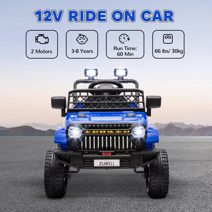 12V Ride On Truck, Electric Car For Kids, Remote Control, Dark Blue Electric Toy Cars at Gallery Canada