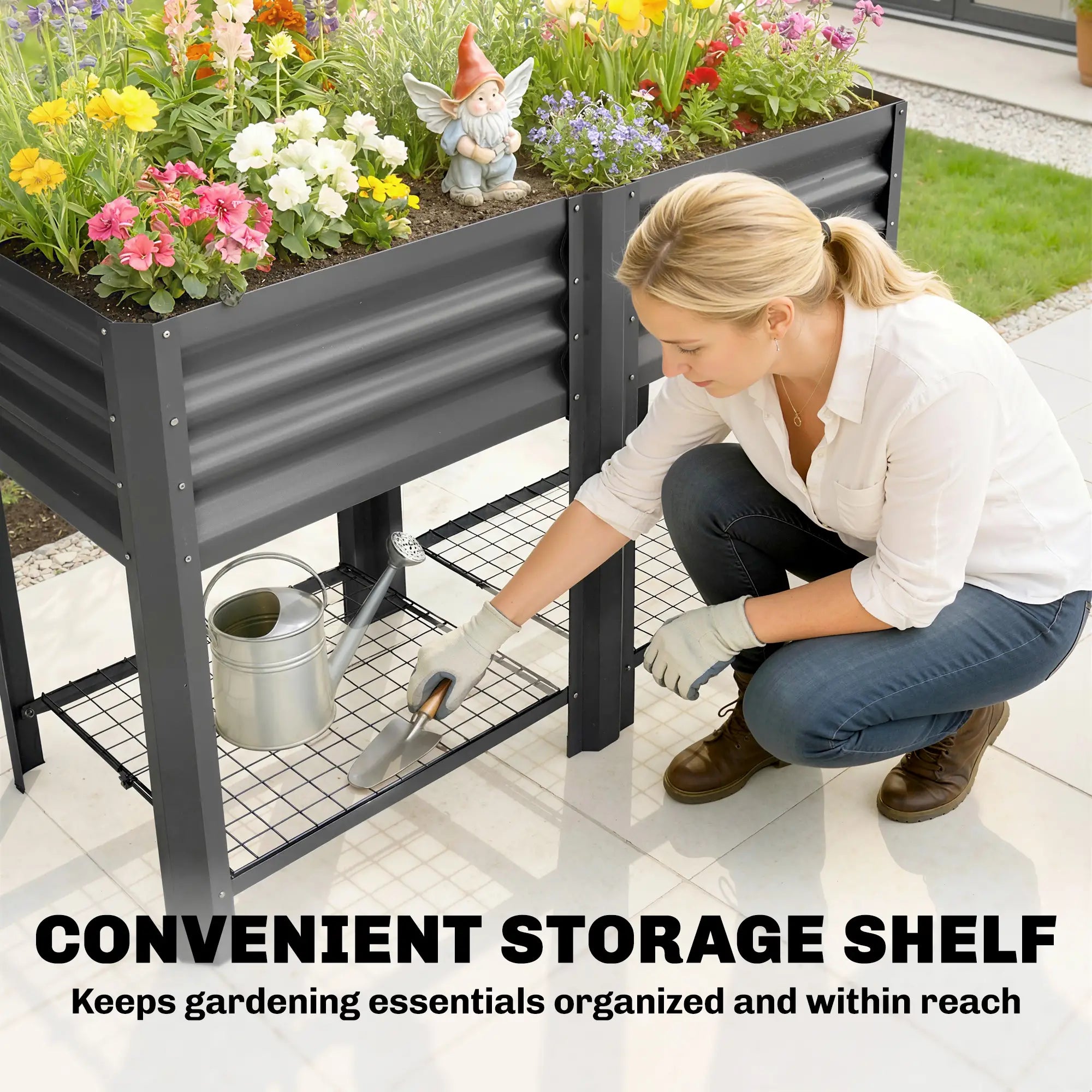 Raised Garden Bed With Legs, 31.5
