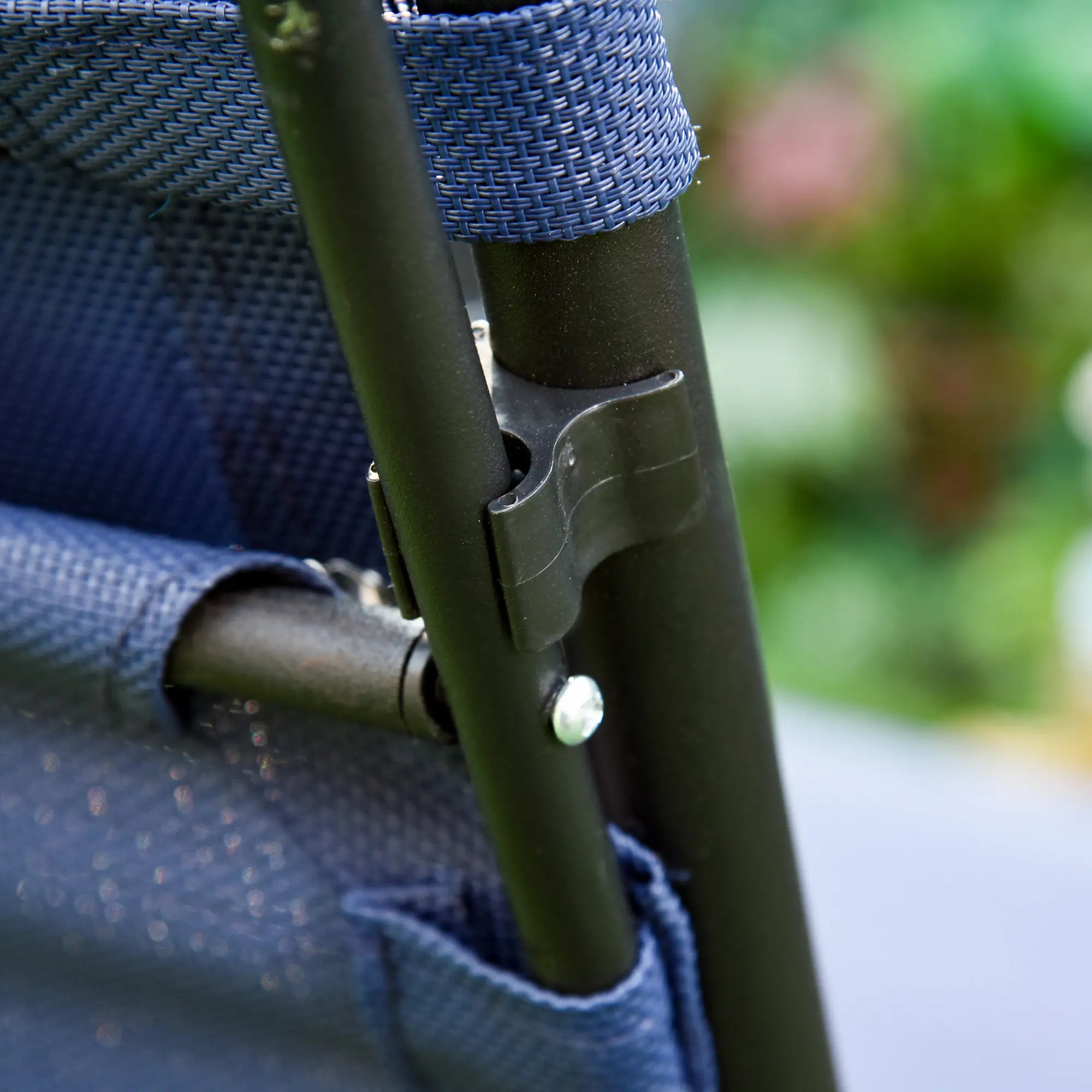 Foldable Lounge Chair with Canopy, Outdoor Zero Gravity Chair, Side Tray, Cup Holder, Blue Outdoor Chaise Lounges at Gallery Canada