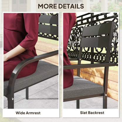 2 Outdoor Dining Chairs, Aluminum Frame, Soft Cushion, Grey Bistro Sets at Gallery Canada