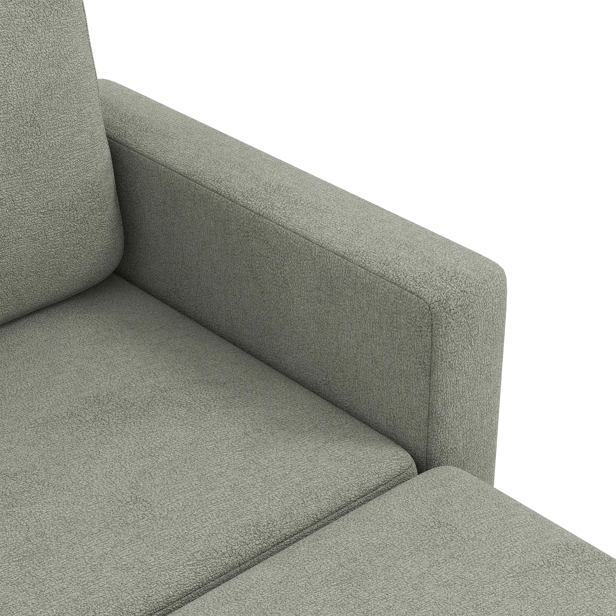78 In L Shaped 3 Seater Sofa with Ottoman, Grey L Shaped Couchs at Gallery Canada