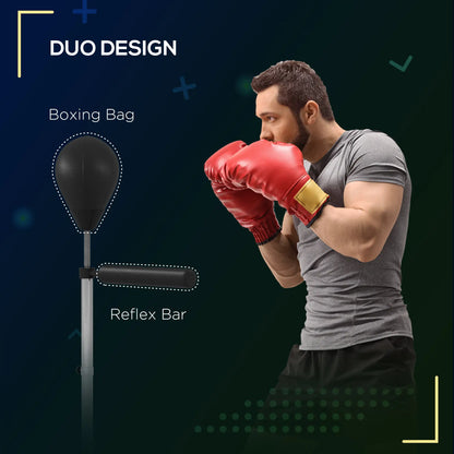 Freestanding Boxing Punch Bag, 63"-80.7" Adjustable Height, Black Strength Training Equipment at Gallery Canada