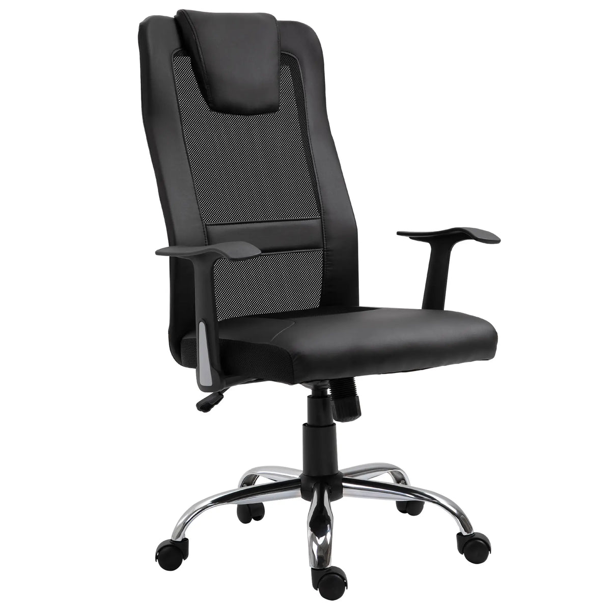 Ergonomic Office Chair, Thick Padded Headrest, Mesh Desk Chair, Tilt Function, Armrest, Black Task Chairs at Gallery Canada