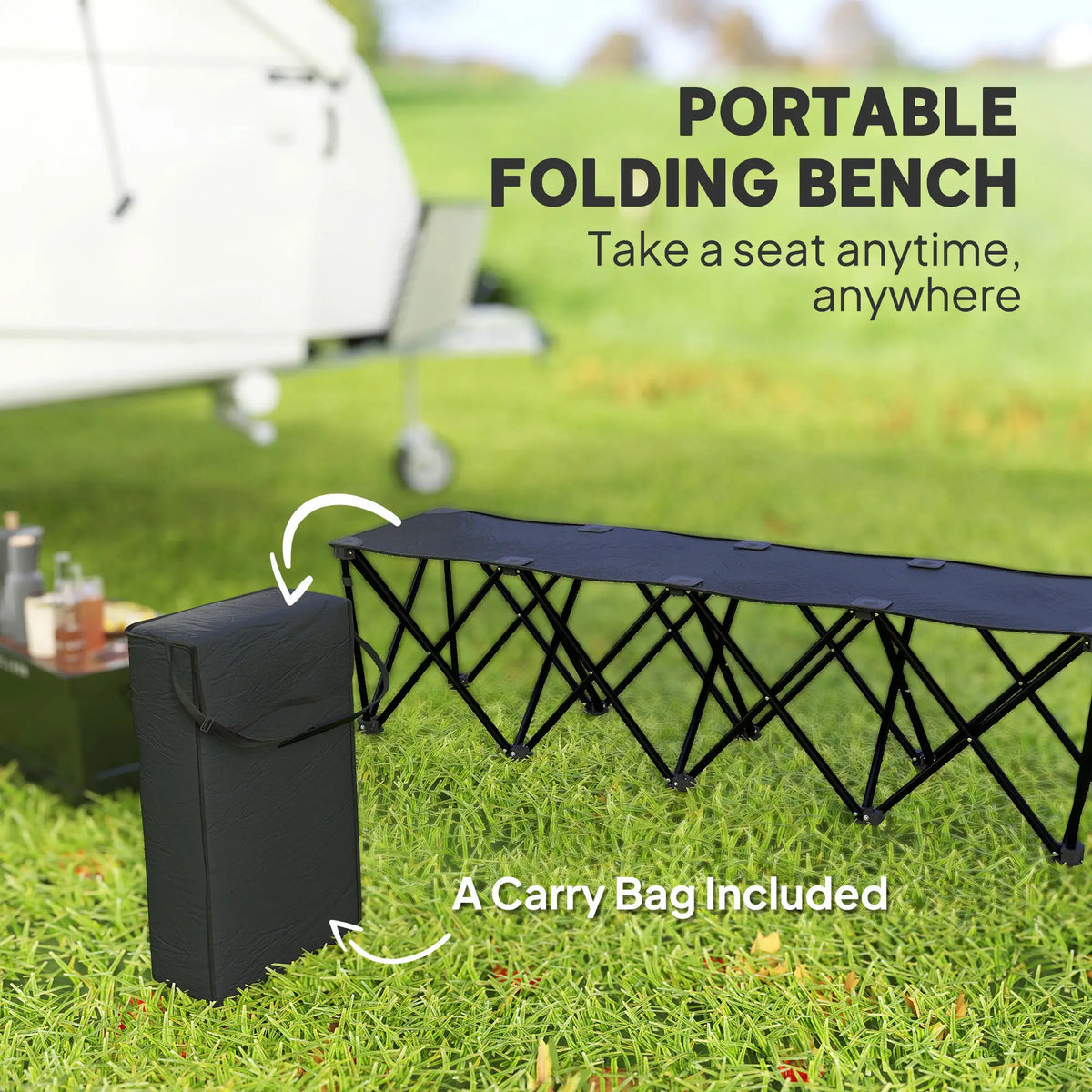 Portable 4-Seater Folding Camping Chair, Team Bench, Carry Bag Picnic Tables & Camping Chairs at Gallery Canada