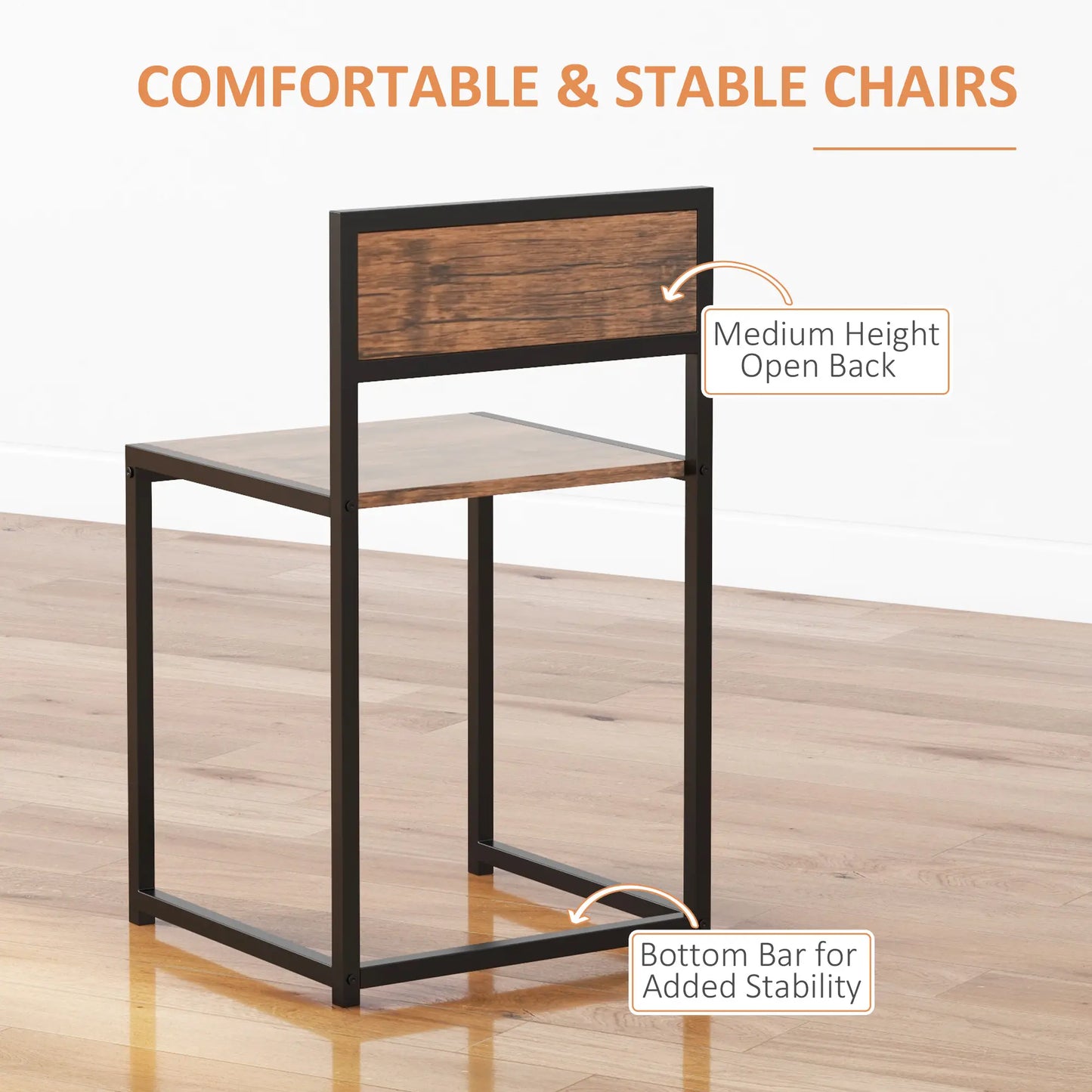 Industrial Dining Table Set for 2, Kitchen Table and Chairs Bar Sets at Gallery Canada