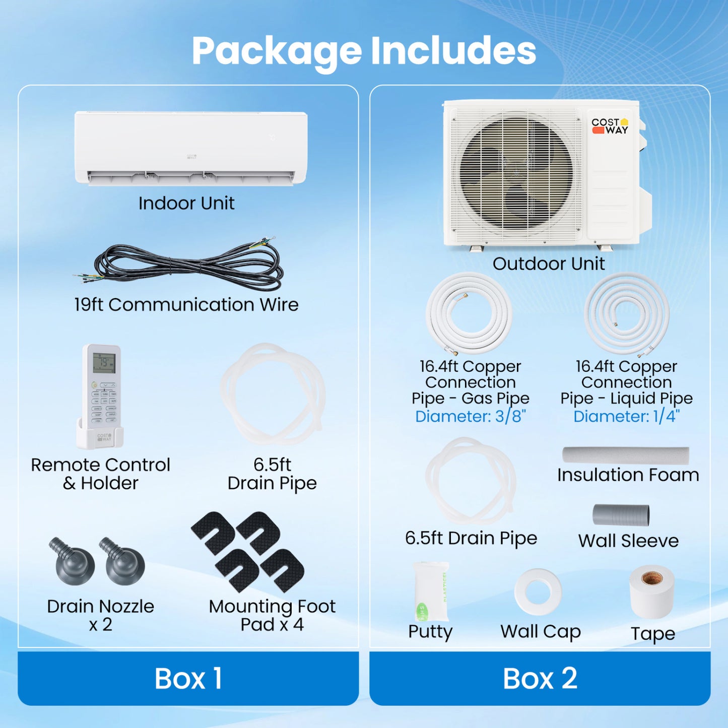 9000 BTU 20 SEER2 208-230V Mini Split AC Heater, White Mini Split Air Conditioners at Gallery Canada