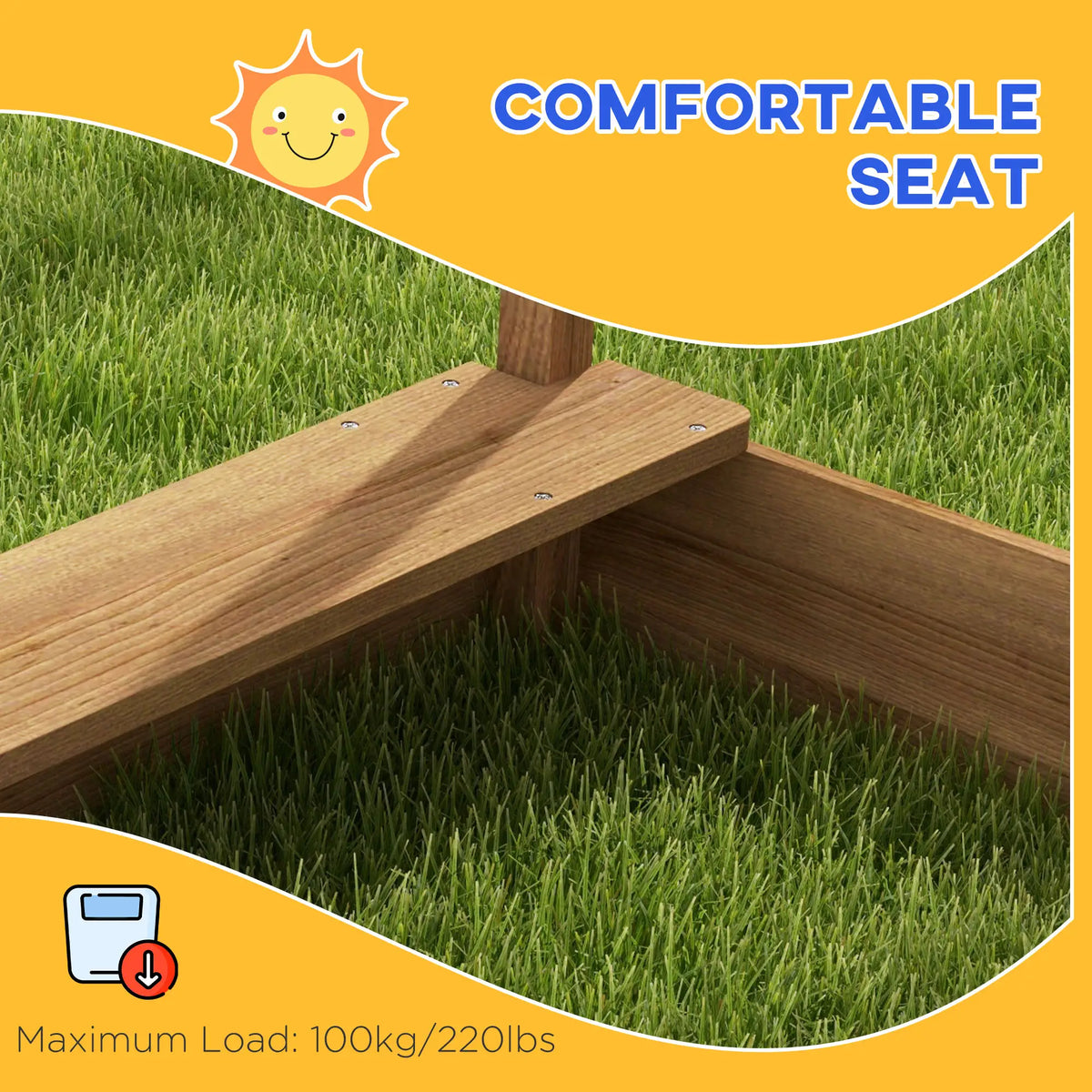 Wooden Sandbox with Cover, 3-7 Years, Backyard, Brown Sandboxes & Accessories at Gallery Canada