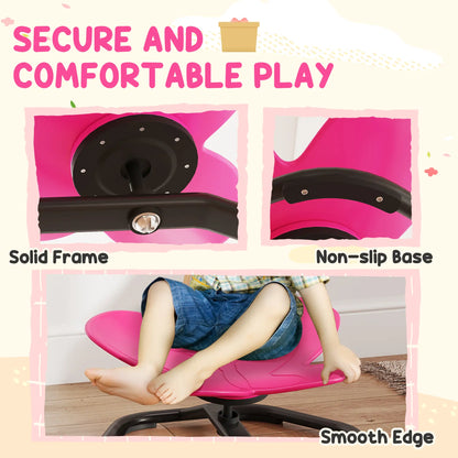 Butterfly Kids Swivel Chair, Non-Slip Sensory Chair, Pink Kids Chairs & Seating at Gallery Canada