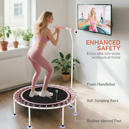 40" Foldable Bungee Rebounder Trampoline, Pink Trampolines at Gallery Canada